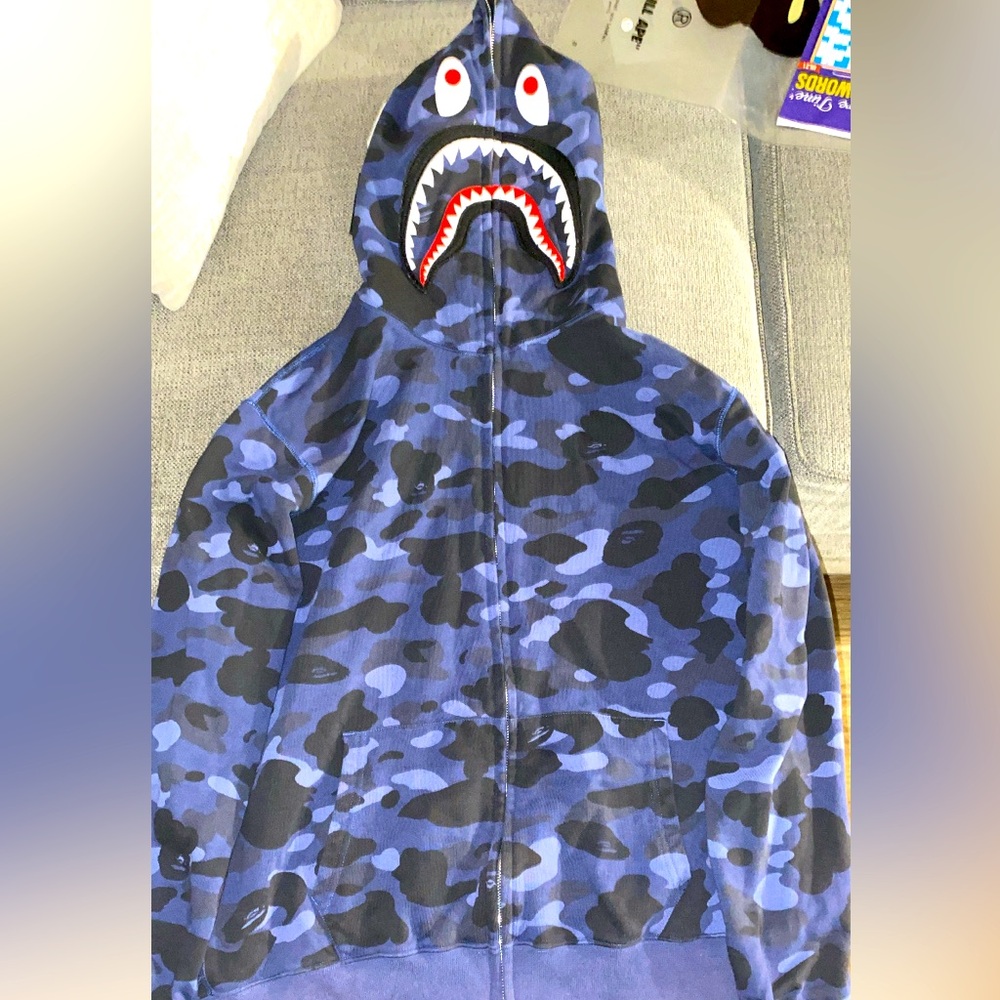 BAPE Color Camo Shark Full Zip Hoodie (Pre Owned 2XL)